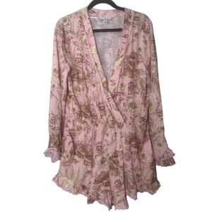 Agua Bendita For Target Pink Floral Romper XL